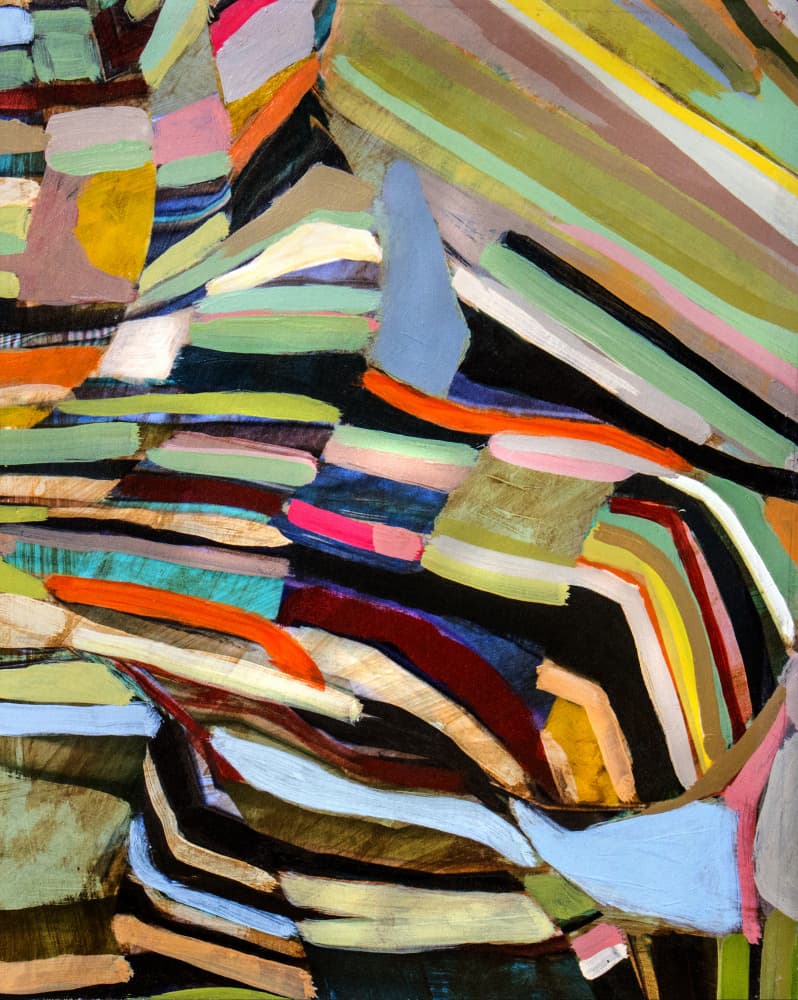 Vibrant Abstract Layers by Claire Lerner — canvas wall art