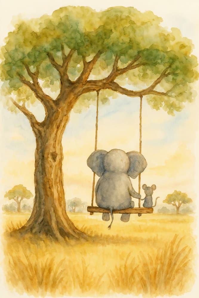 Safari Friends Together by Natalie Bruns — canvas wall art