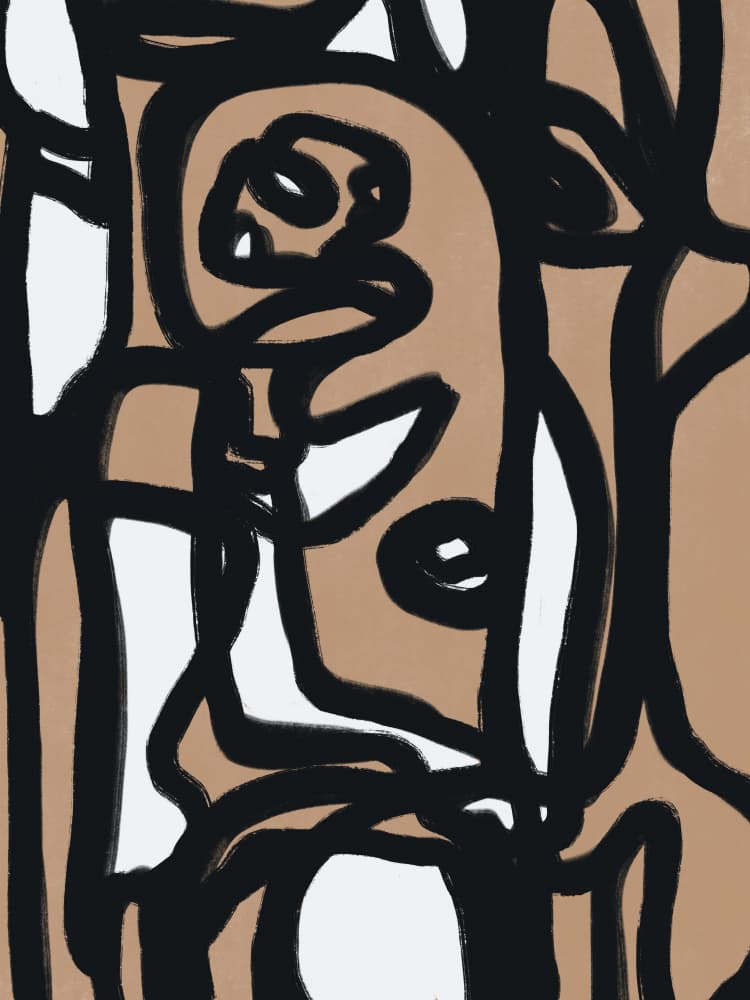 Modern Abstract Lines by Little Dean — canvas wall art