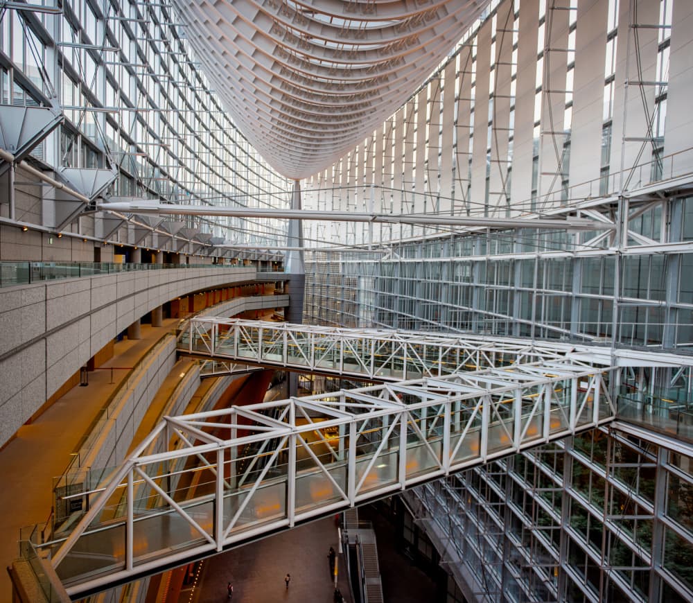Glass Atrium Architecture by YASUTOSHI HONJO — canvas wall art