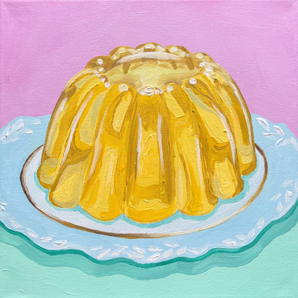 Retro Jelly Dessert by Pauline Wegman | Key and Sea Creative — canvas wall art