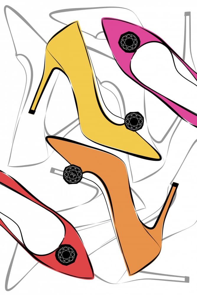 Vibrant Fashion Heels by Martina — canvas wall art