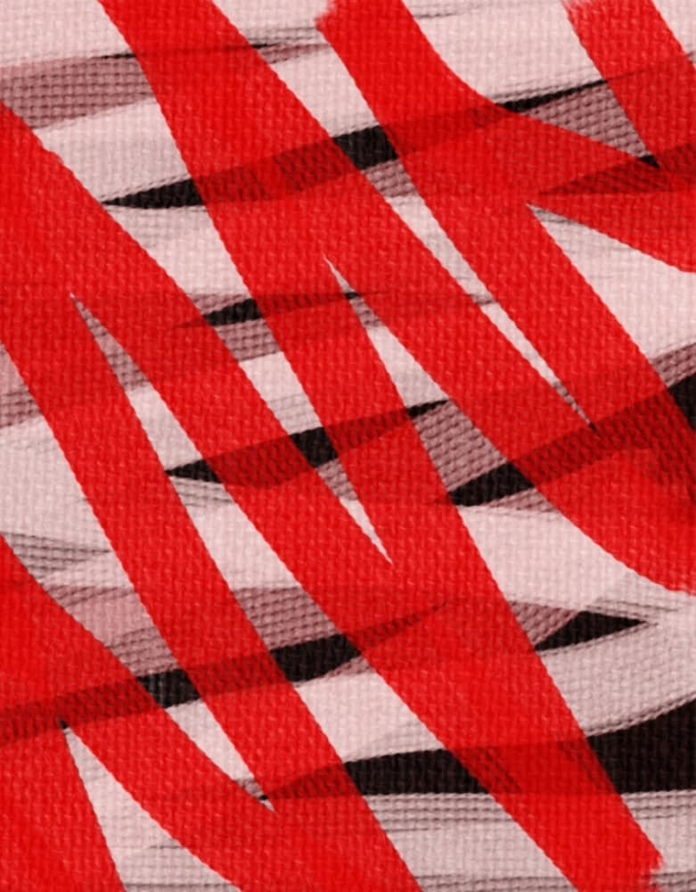 Bold Red Diagonals by Temitope Ogunwale — canvas wall art