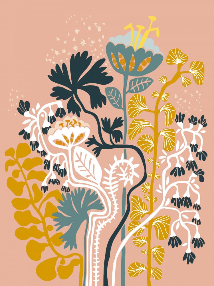 Modern Botanical Blooms by Annick — canvas wall art
