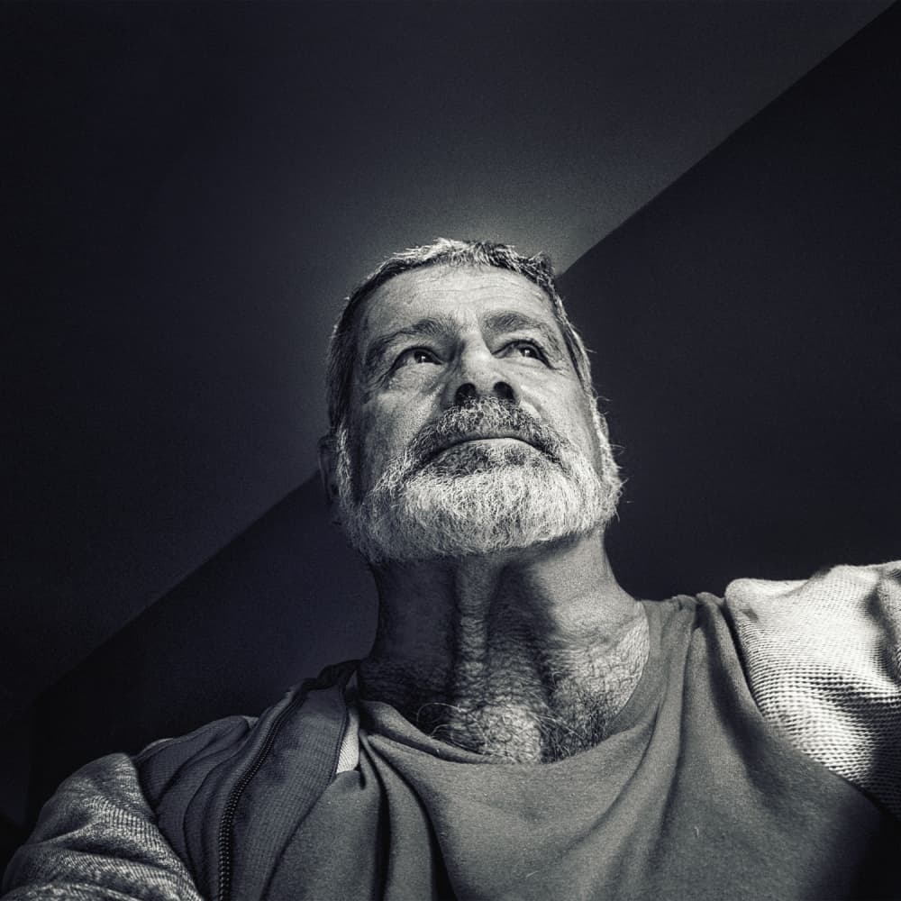 Senior Man's Gaze by Piet Flour — canvas wall art