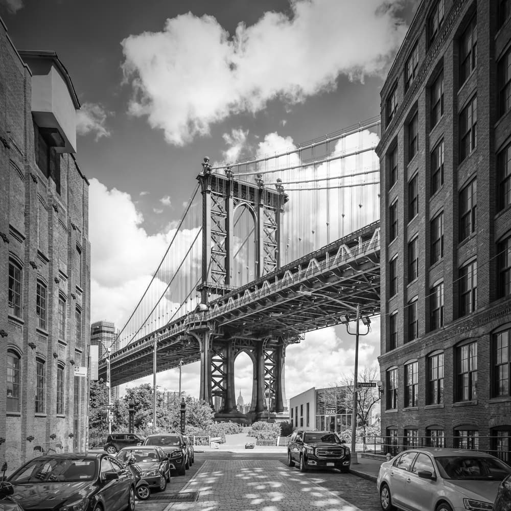 Manhattan Bridge Dumbo View by Melanie Viola — canvas wall art