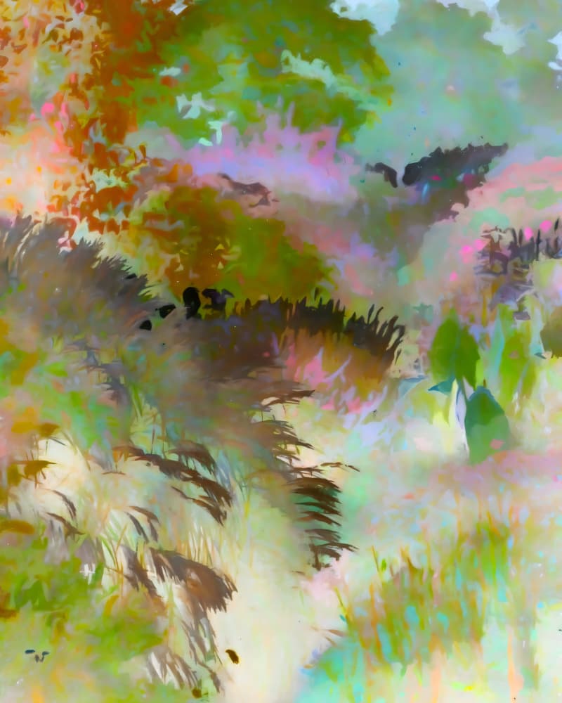 Colorful Forest Landscape by Uma Gokhale — canvas wall art