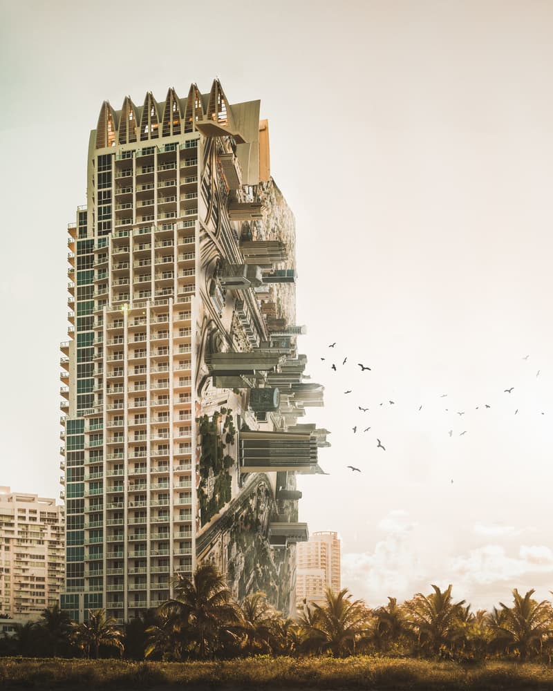 Vertical Garden Skyscraper by Marcus Hennen — canvas wall art