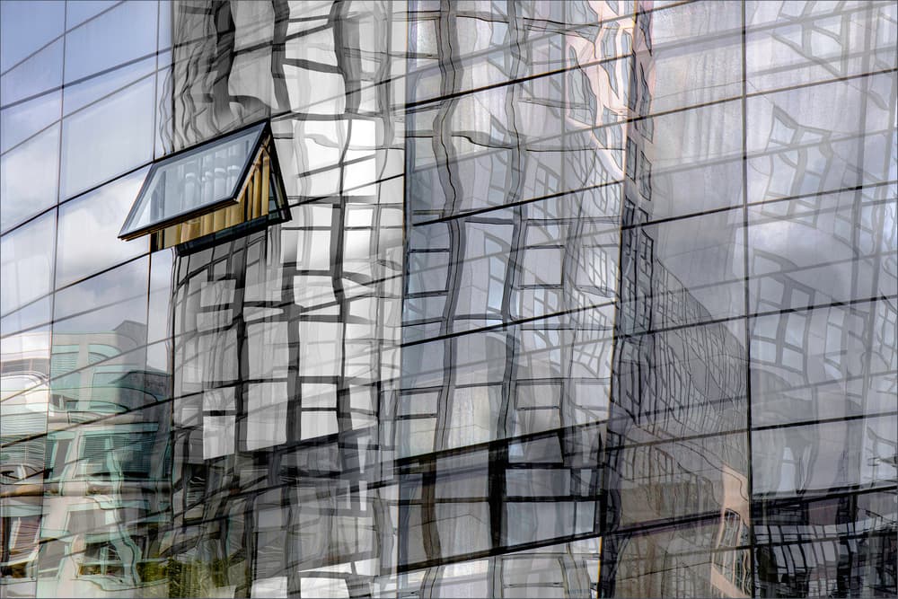 Abstract Glass Facade by Gilbert Claes — canvas wall art