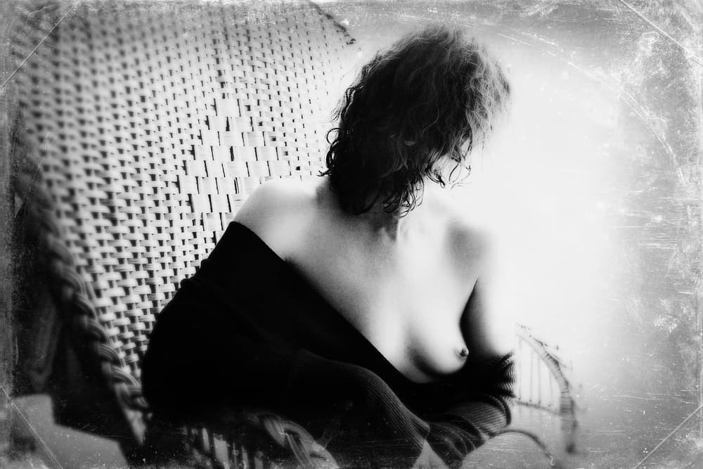 Sensual Pensive Woman by Bogdan Bouşcă — canvas wall art