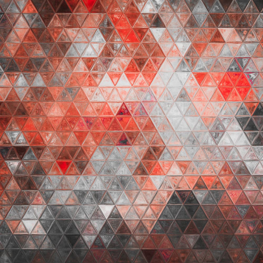 Abstract Red Triangles by Justyna Jaszke — canvas wall art