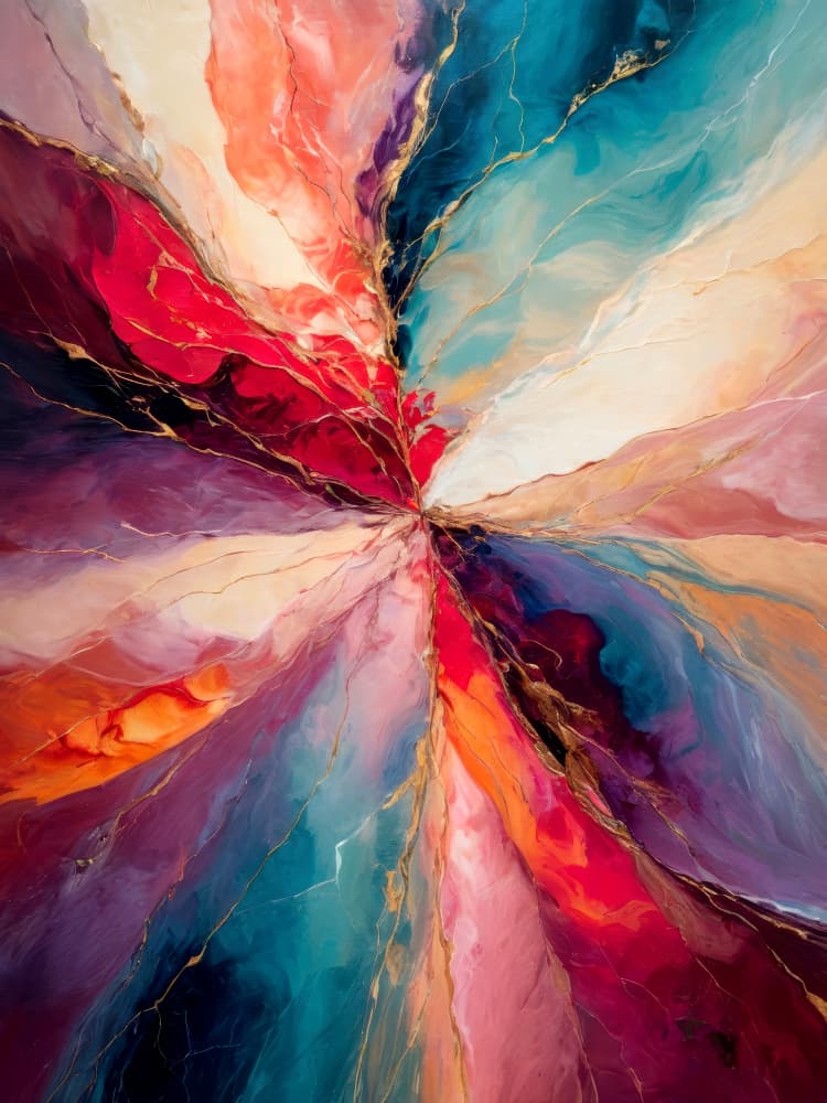 Fluid Golden Burst by Alpenglow Workshop — canvas wall art