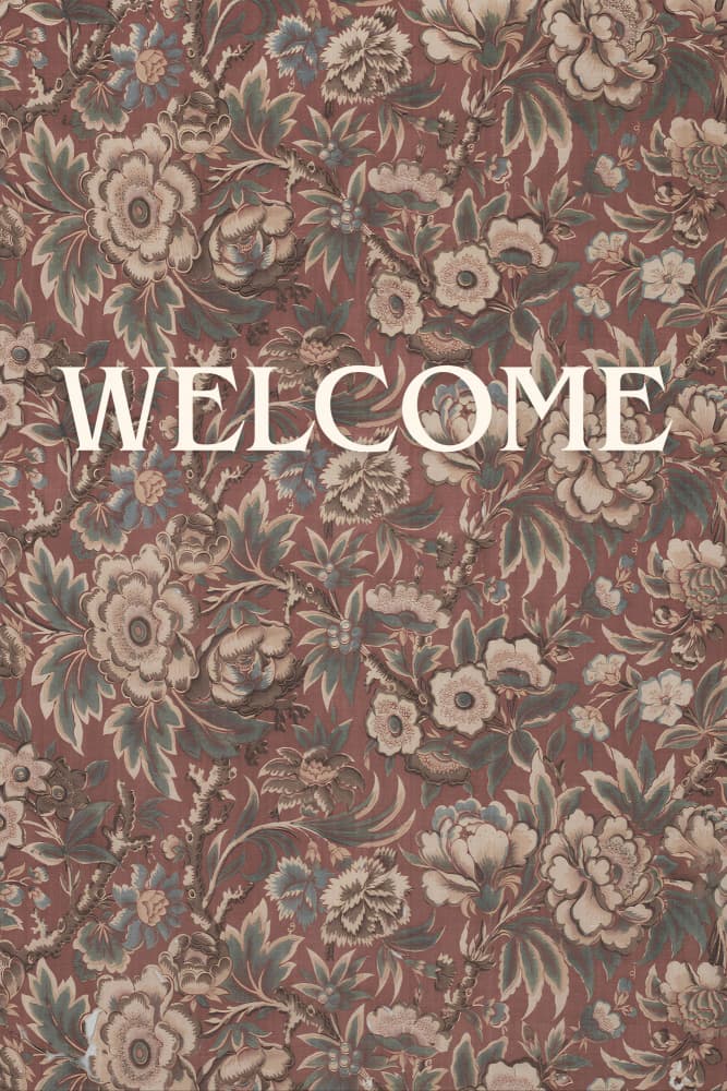 Ornate Floral Welcome by The Art Concept — canvas wall art