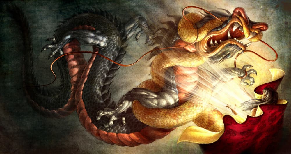 Dynamic Dragon Power by Juan Hernaz — canvas wall art