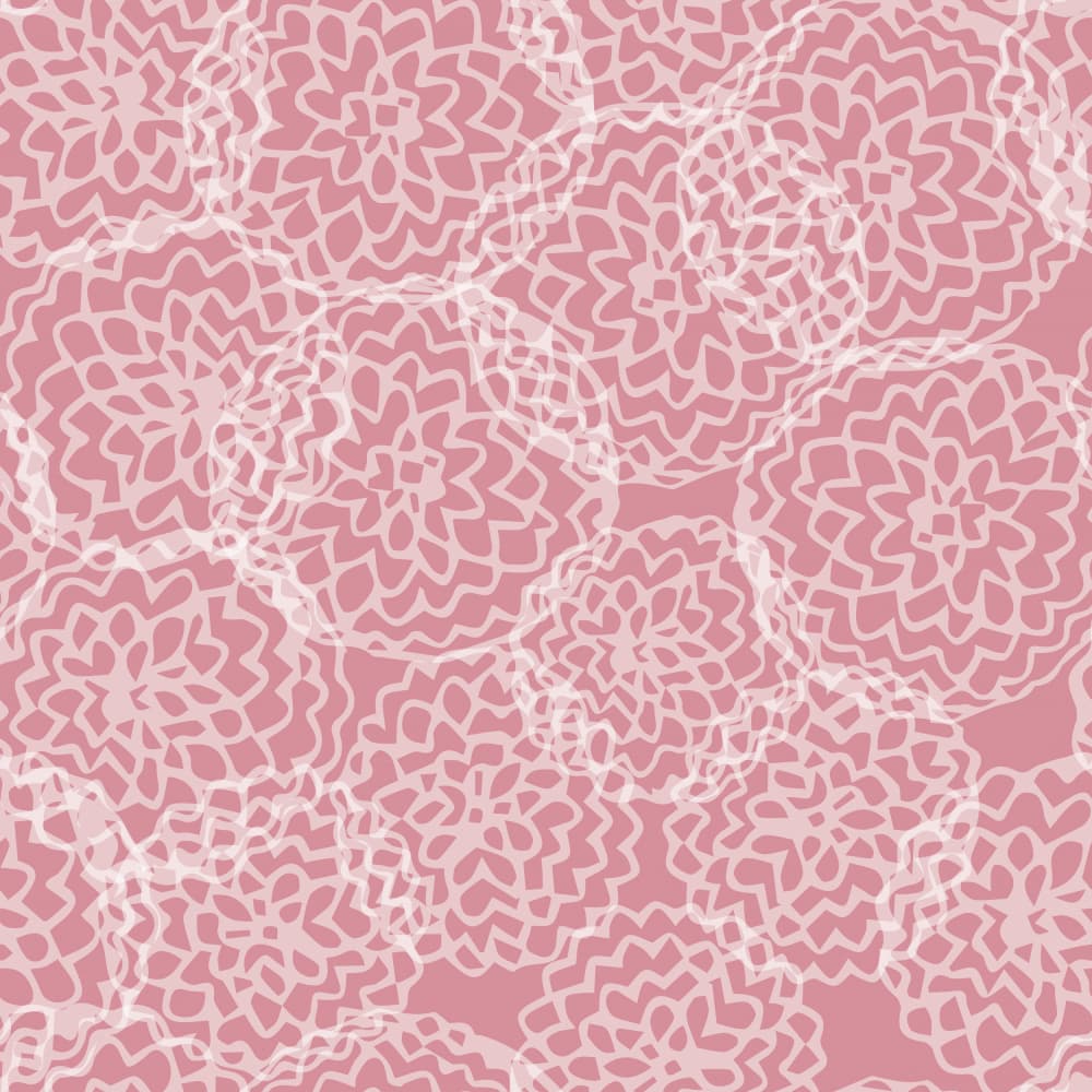 Pink Dahlia Pattern by Yvonne Gustafsson — canvas wall art