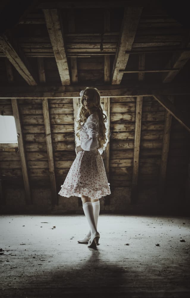 Rustic Attic Girl by Georgios Bero — canvas wall art