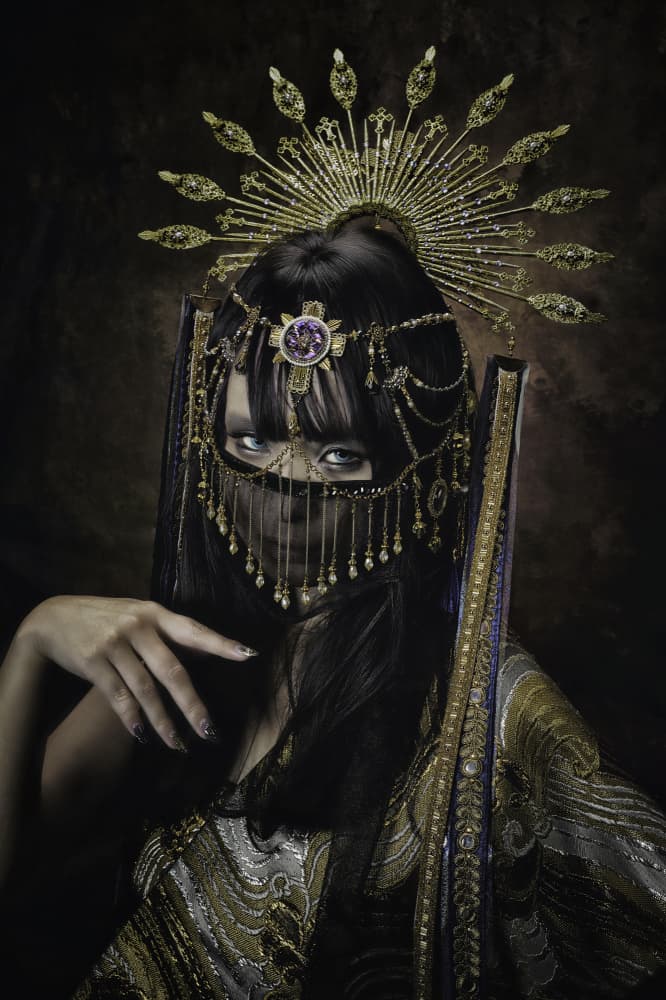 Regal Golden Veil by KOIKI — canvas wall art