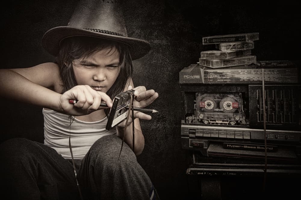 **Girl Fixing Tape** by Arief Siswandhono — canvas wall art