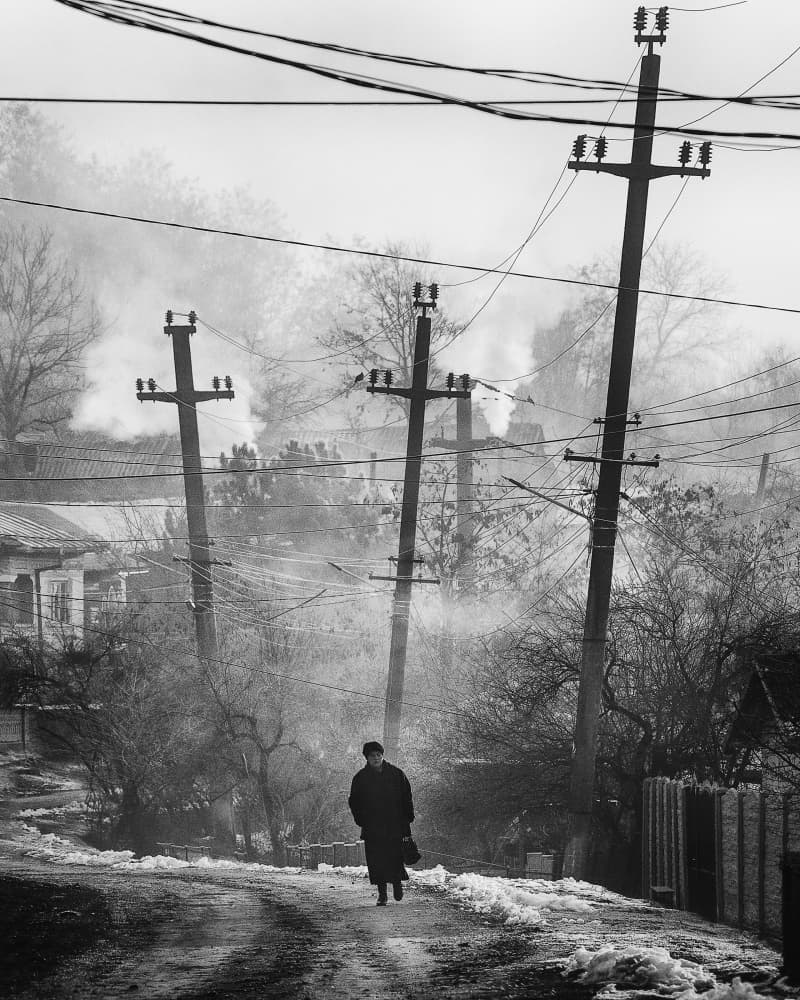 Misty Winter Walk by Sebastian Prioteasa — canvas wall art