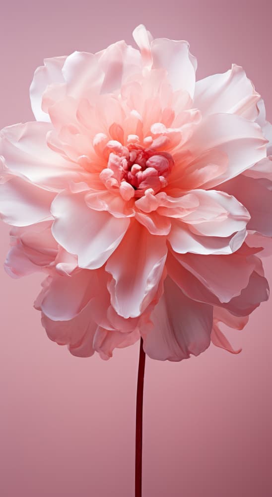 Delicate Blush Peony by Bilge Paksoylu — canvas wall art