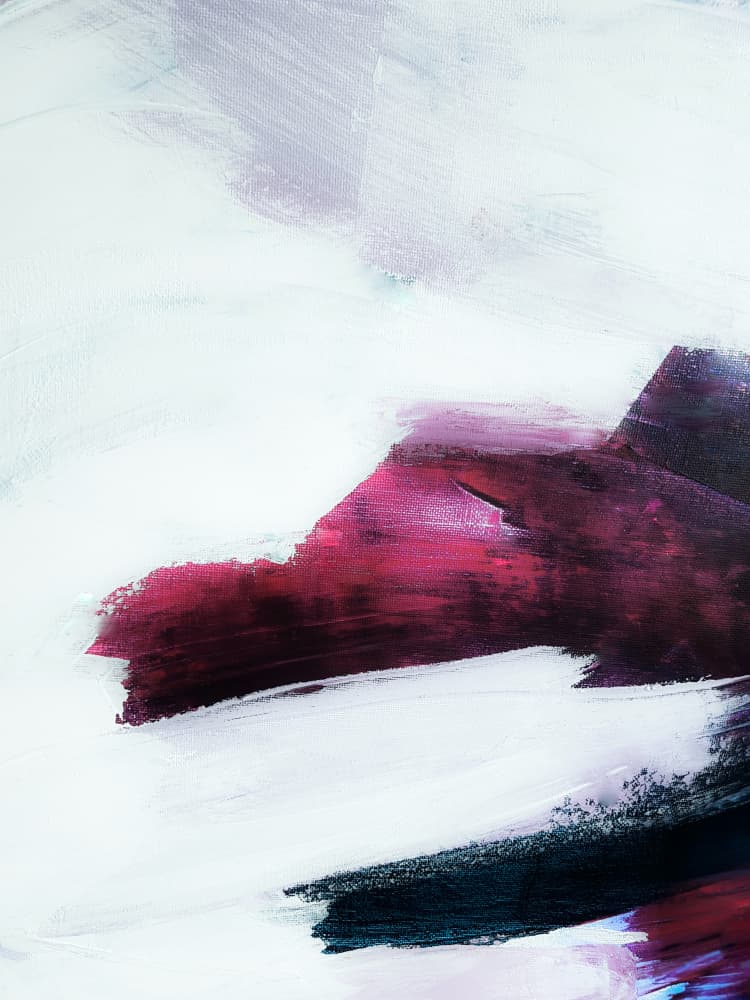 Vibrant Crimson Strokes by Ejaaz Haniff — canvas wall art