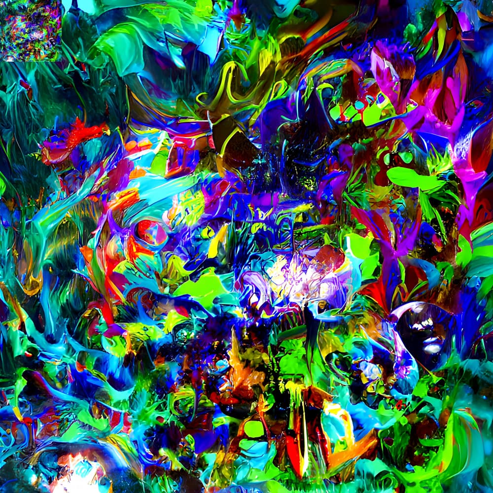 Electric Paint Swirls by mnemonixART — canvas wall art
