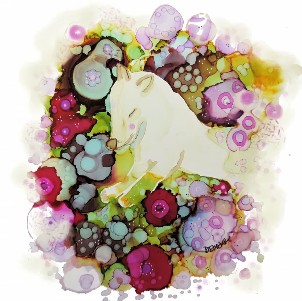 Whimsical Sleeping Animal by Sylvie Demers — canvas wall art