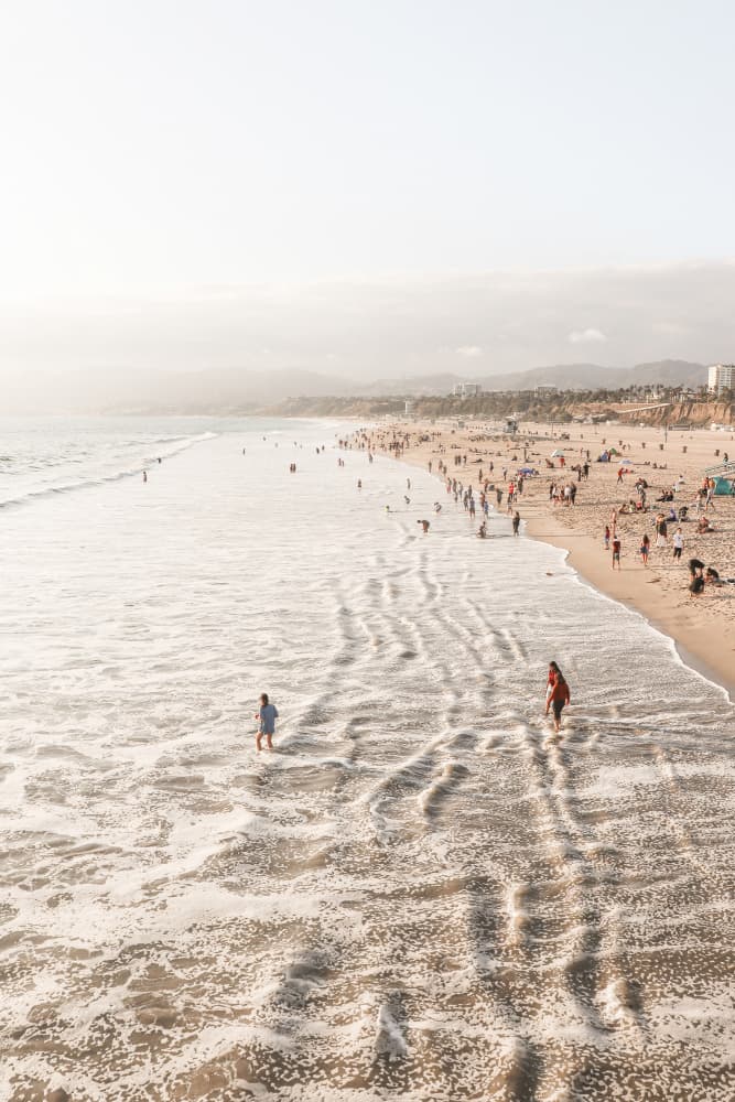 Sunny Beach Stroll by Henrike Schenk — canvas wall art