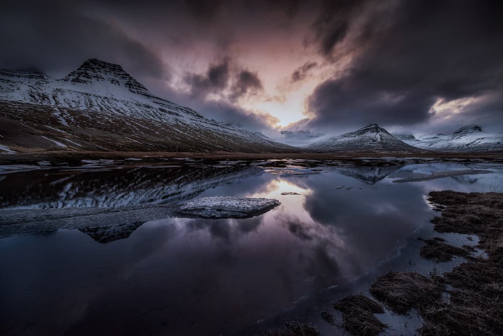 Moody Mountain Reflection by Alfonso maseda varela — canvas wall art