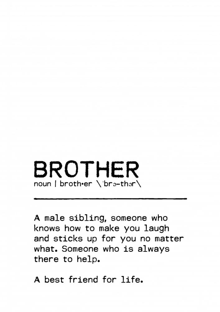 Brother Definition Love by Orara Studio — canvas wall art