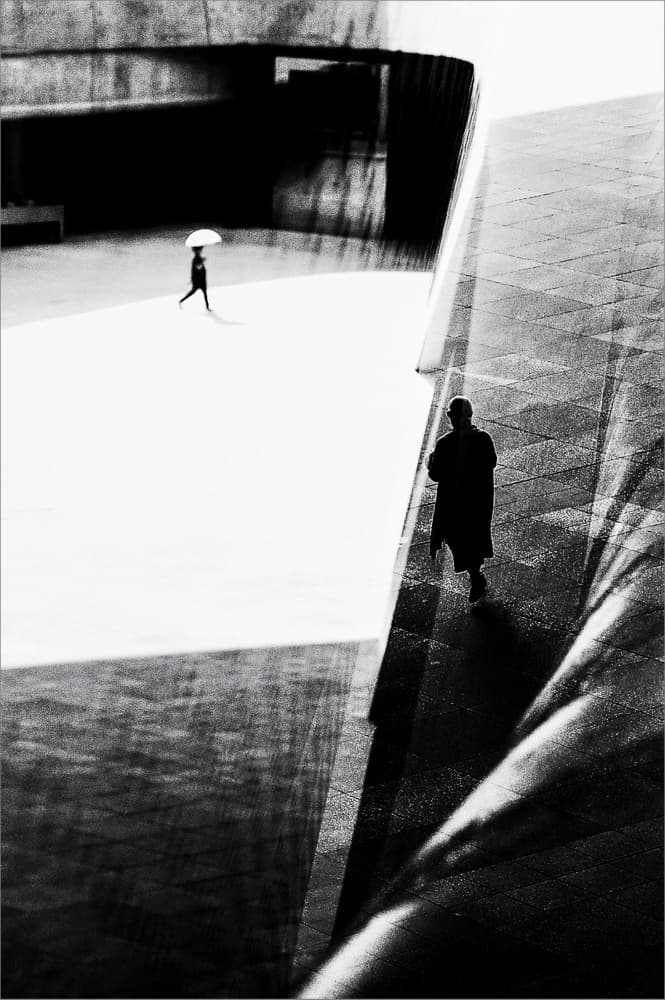 Urban Umbrella Solitude by Parole Kim — canvas wall art