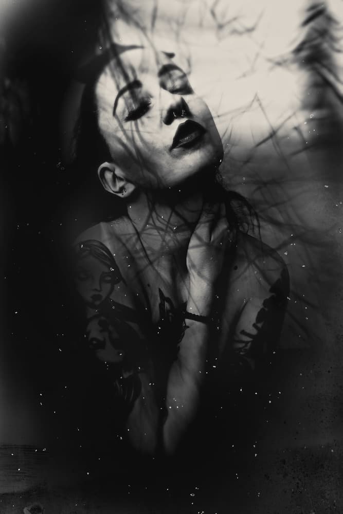 Sensual Dark Portrait by Bogdan Bouşcă — canvas wall art