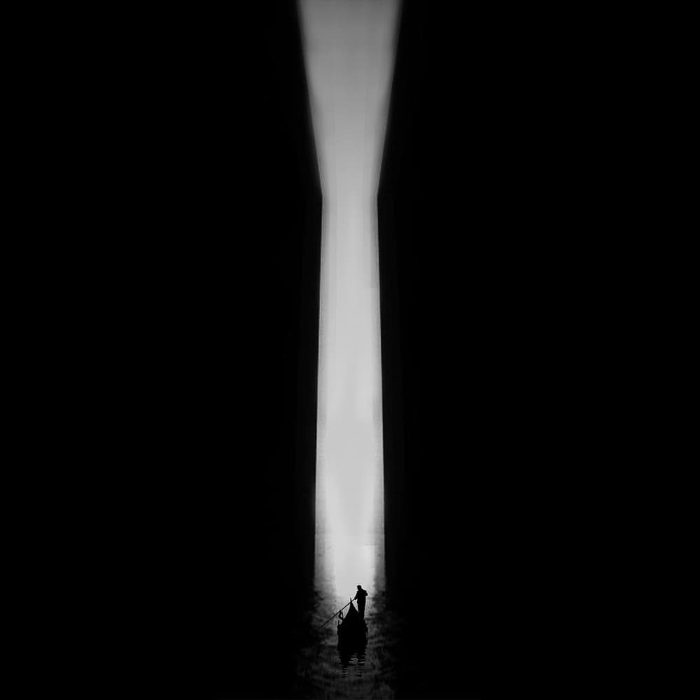 Lone Rider's Luminous Path by Hadi Malijani (Malenjani) — canvas wall art