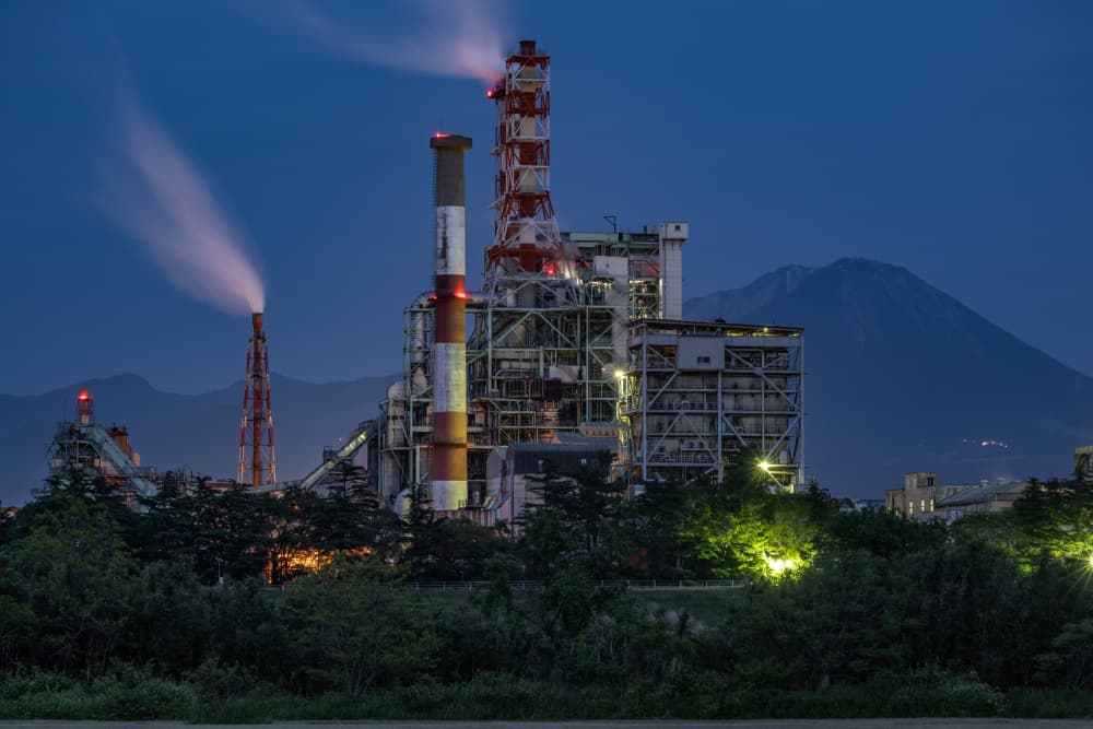 Industrial Fuji Twilight by Kobayashi Tetsurou — canvas wall art