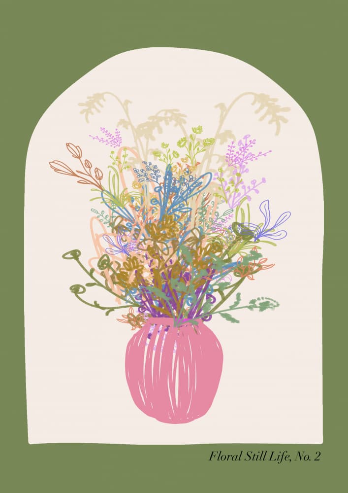 Arched Botanical Bouquet by Talitha McQueen — canvas wall art
