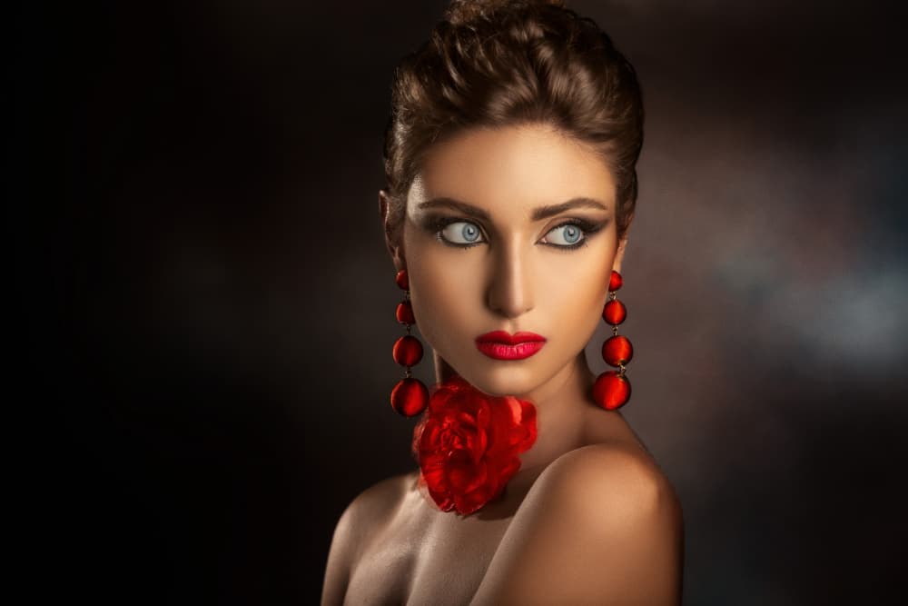 Crimson Rose Gaze by Peppe Tambè — canvas wall art