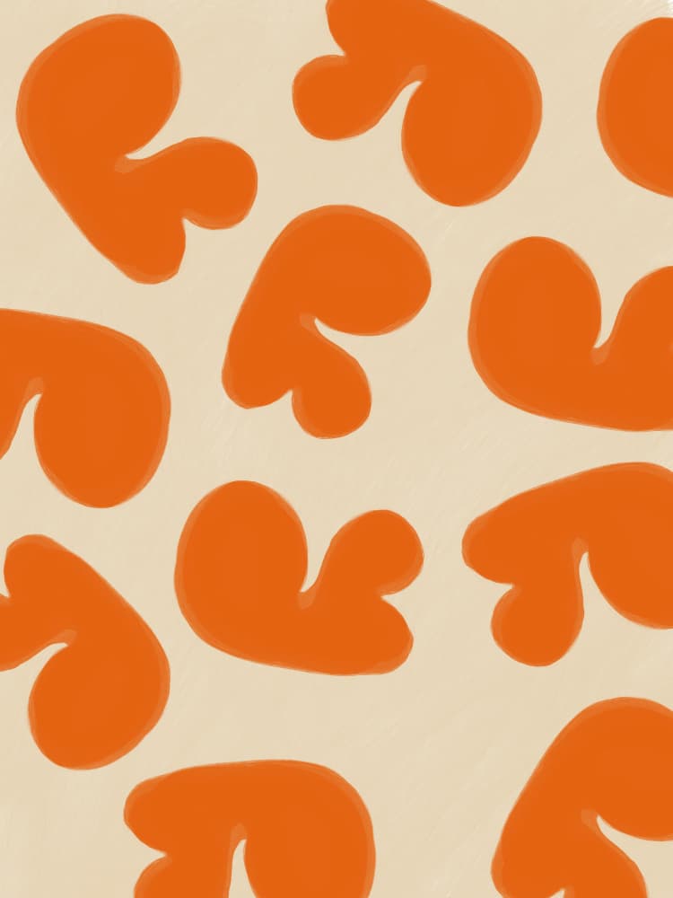 Abstract Orange Shapes by Studio Palette — canvas wall art