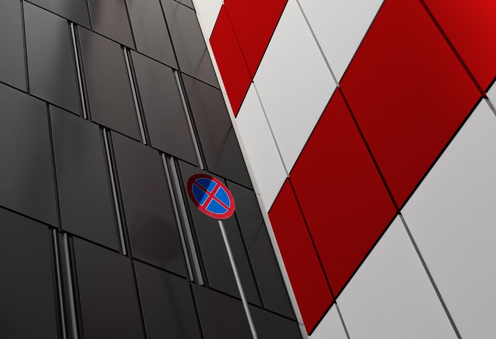 Modern Geometric Contrast by Tomasz Buczkowski ( Tomush ) — canvas wall art