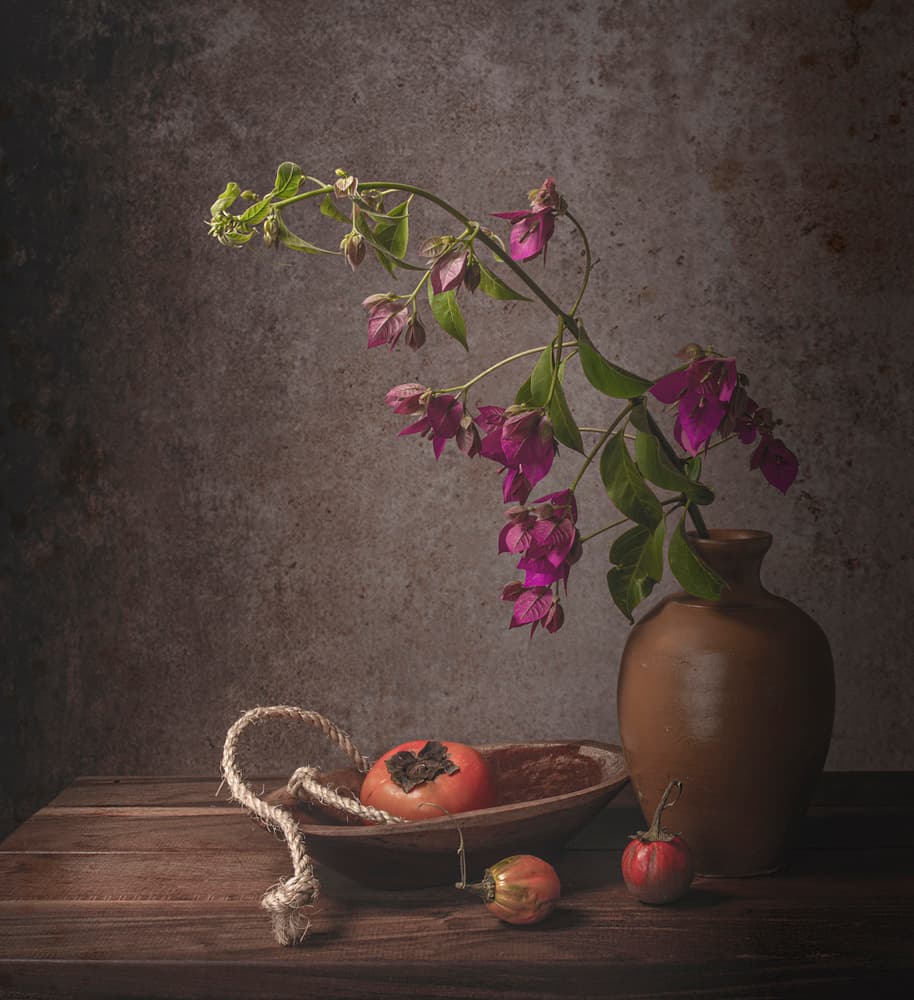 Rustic Floral Still Life by Margareth Perfoncio — canvas wall art