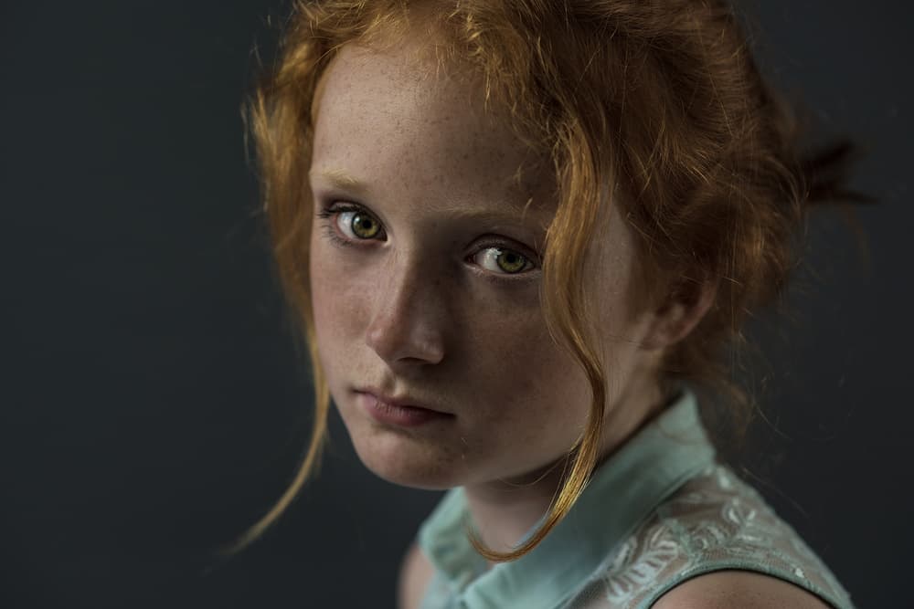 Serious Redhead Green Eyes by Jacob Tuinenga — canvas wall art