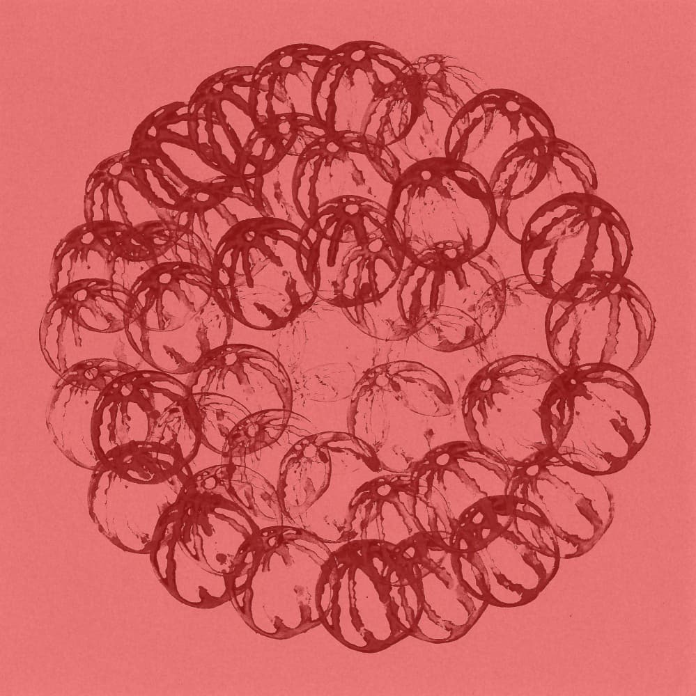 Abstract Red Spheres by Santhosh ch — canvas wall art