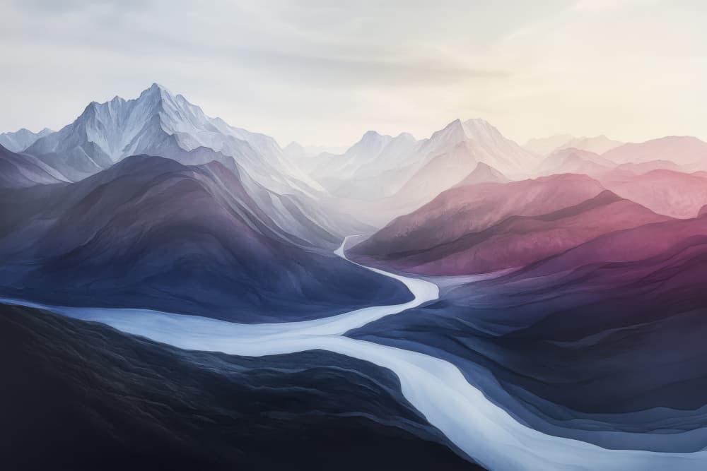 View from Tasman Valley by Yan Zhang — canvas wall art