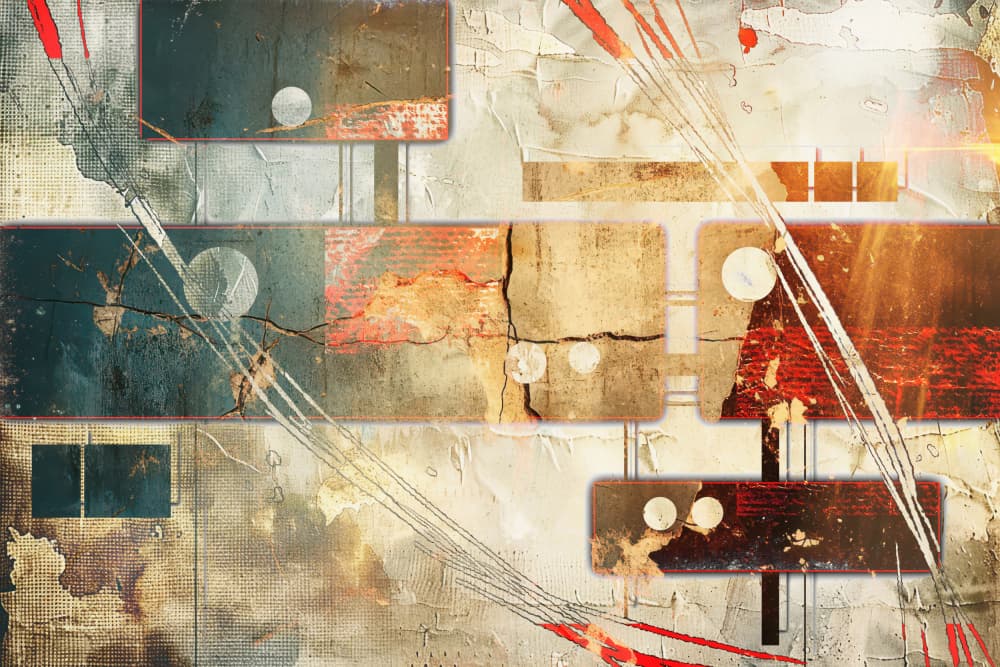 Retro Industrial Abstract by Rafal Kulik — canvas wall art