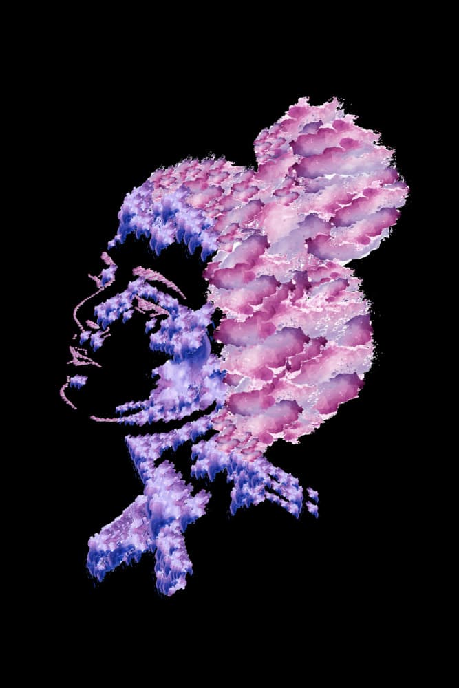 Cloud Woman Profile by Hussein Abdel Aal — canvas wall art