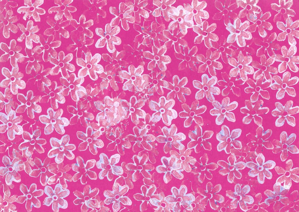 Pink Whimsical Flowers by Santhosh ch — canvas wall art