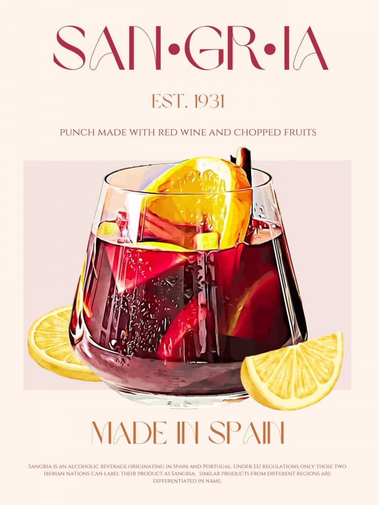 Sangria Summer Drink by Nazma Khokhar — canvas wall art