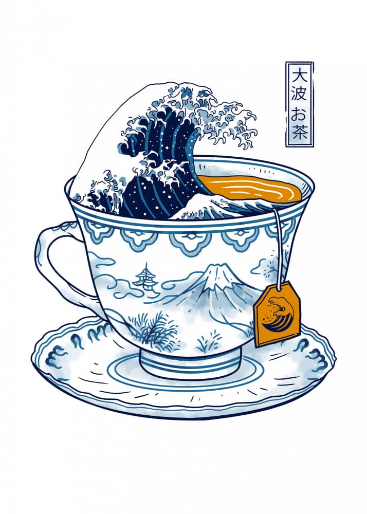 Great Kanagawa Tea by Vincent Trinidad — canvas wall art
