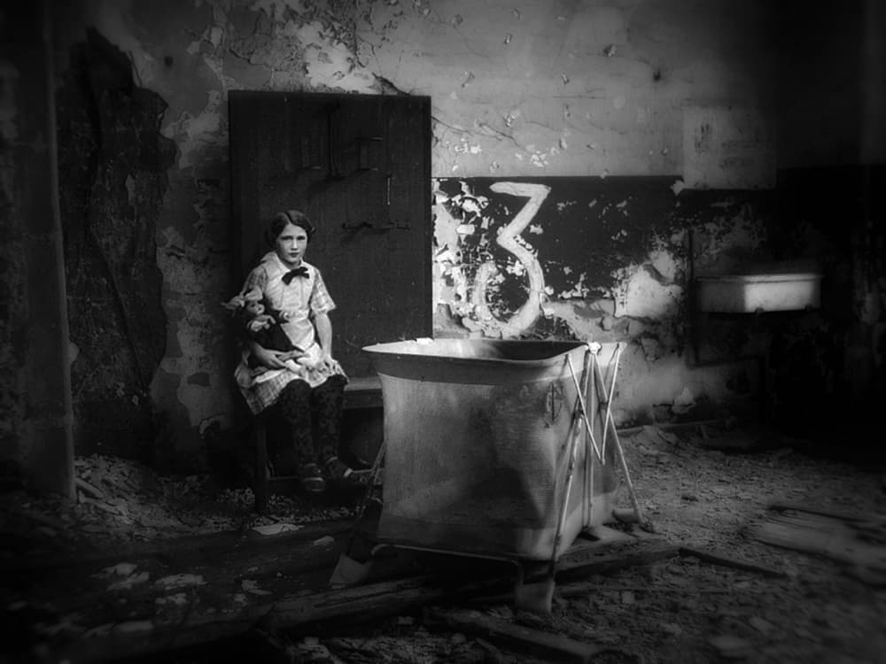 Little Girl in Decay by Holger Droste — canvas wall art