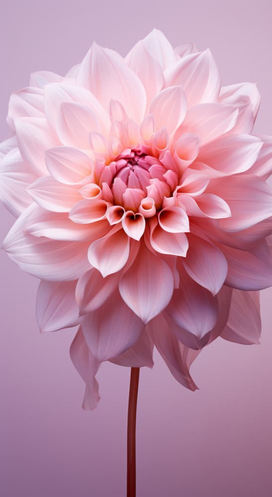 Soft Pink Dahlia Bloom by Bilge Paksoylu — canvas wall art