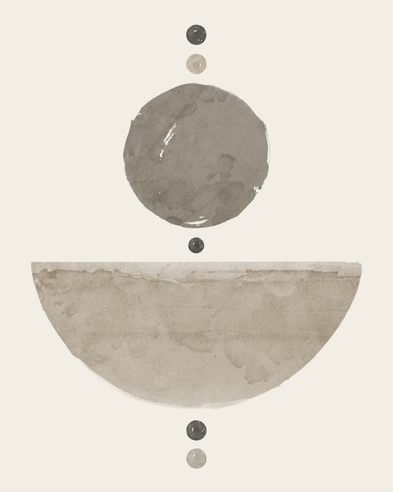 Muted Geometric Balance by Ema Paraschiv — canvas wall art